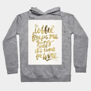 Gold Coffee and Wine Hoodie